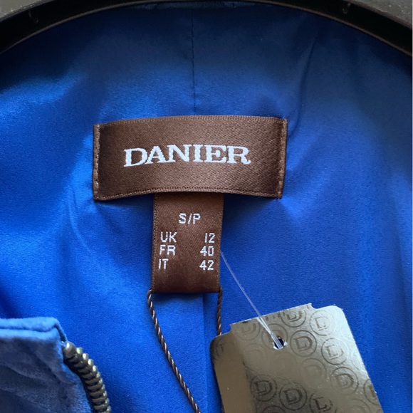 Danier Blue Suede Jacket, NWT, size Small - Picture 2 of 3